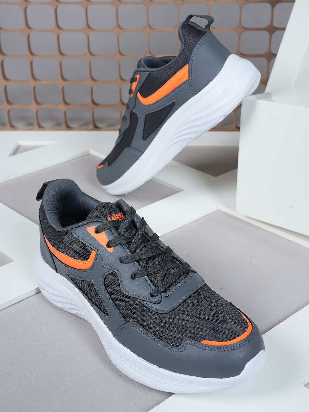The Roadster Lifestyle Co Men Mid - Top Running Lace-Ups Sport Shoes