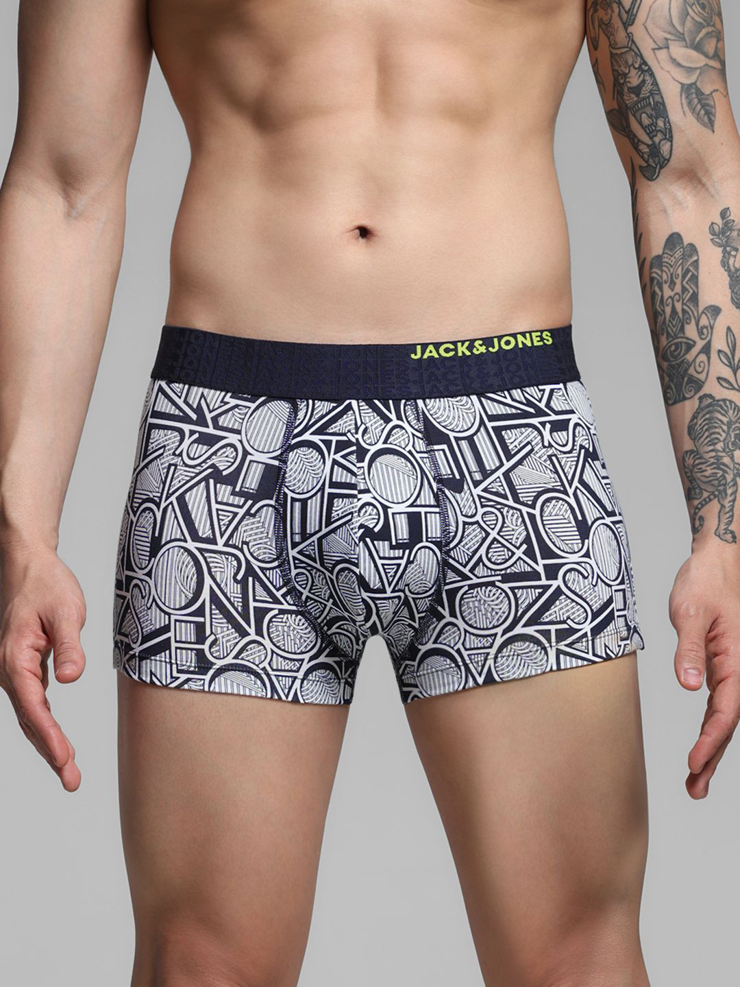 Jack & Jones Men Cotton Printed Breathability Trunks 9013163001
