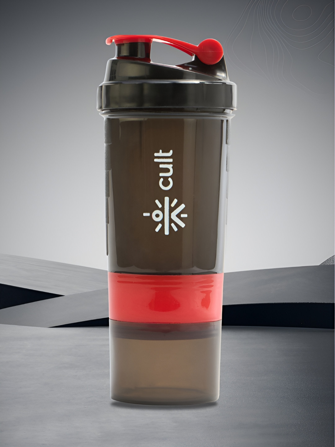 CULT Black Brand Logo Plastic Spill Proof Shaker - 550ml