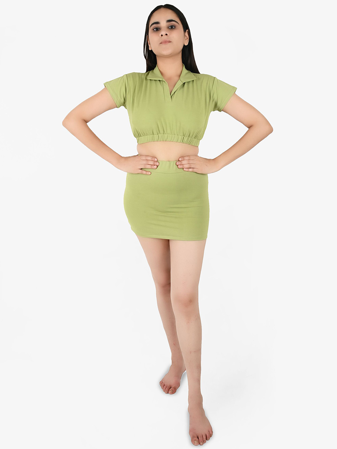 Blissence Women Swimwear Top with Skirt Cover-up Set