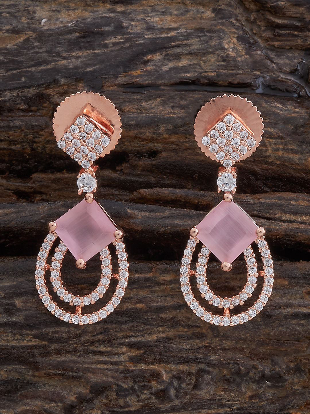 Kushal's Fashion Jewellery Embellished Bridal Circular Drop Earrings