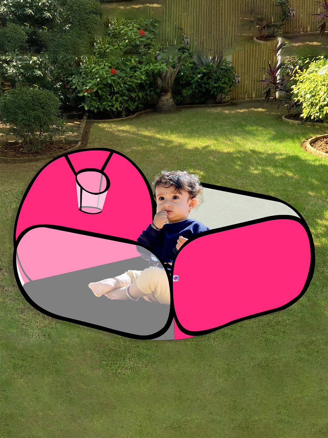 Silver Shine Kids Without Ball Foldable Square Ball Pool Play Tent