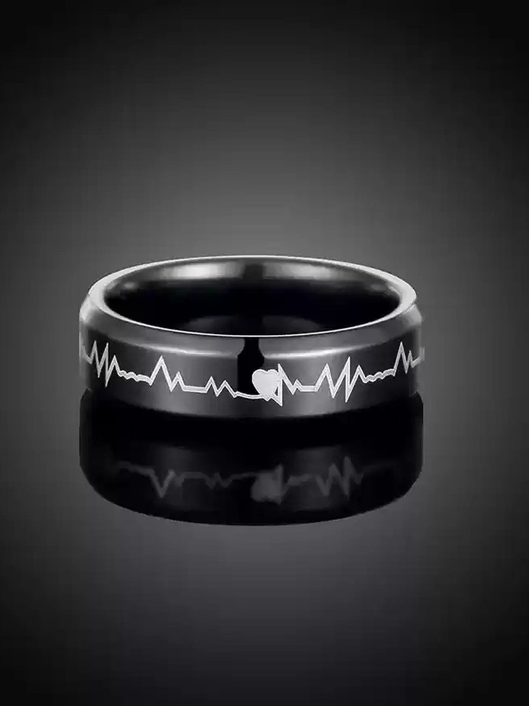 Lila Heart Beat ECG Glow Finger Ring