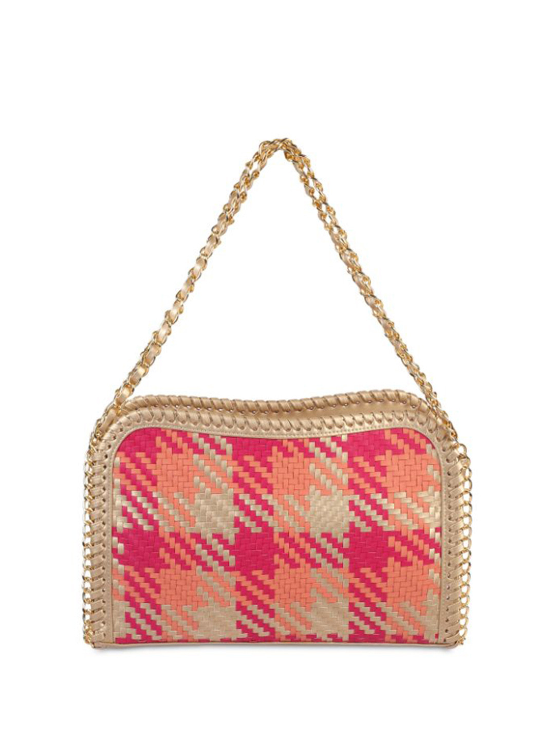Cheemo Geometric Textured PU Structured Sling Bag