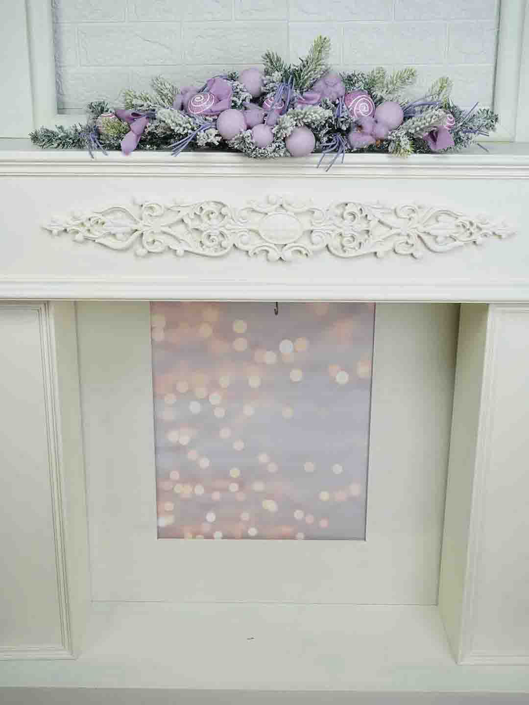 Little Surprise Box LLP Purple & White Christmas Door Garland