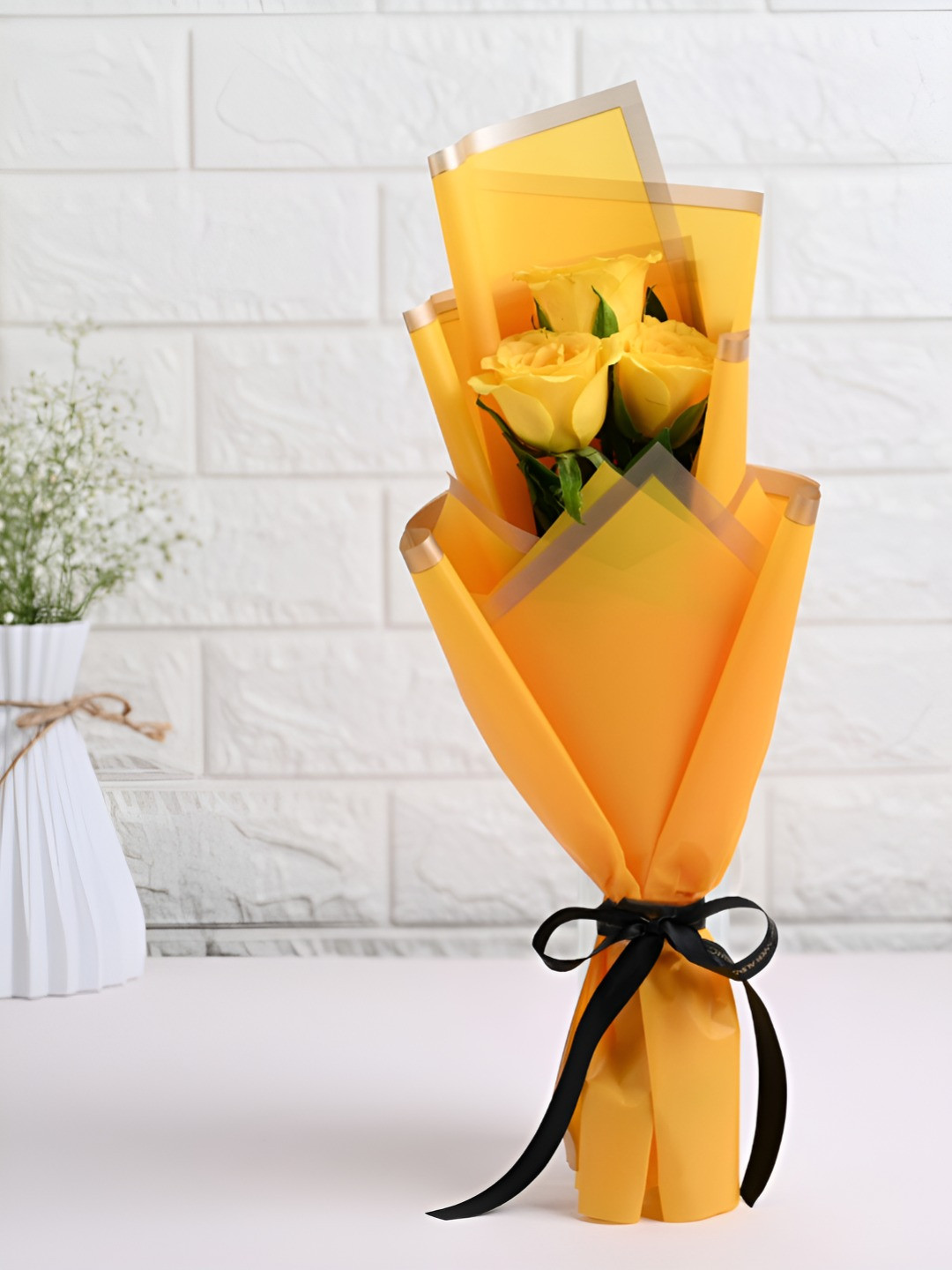 Floweraura 3-Pcs Roses Flower Bouquet