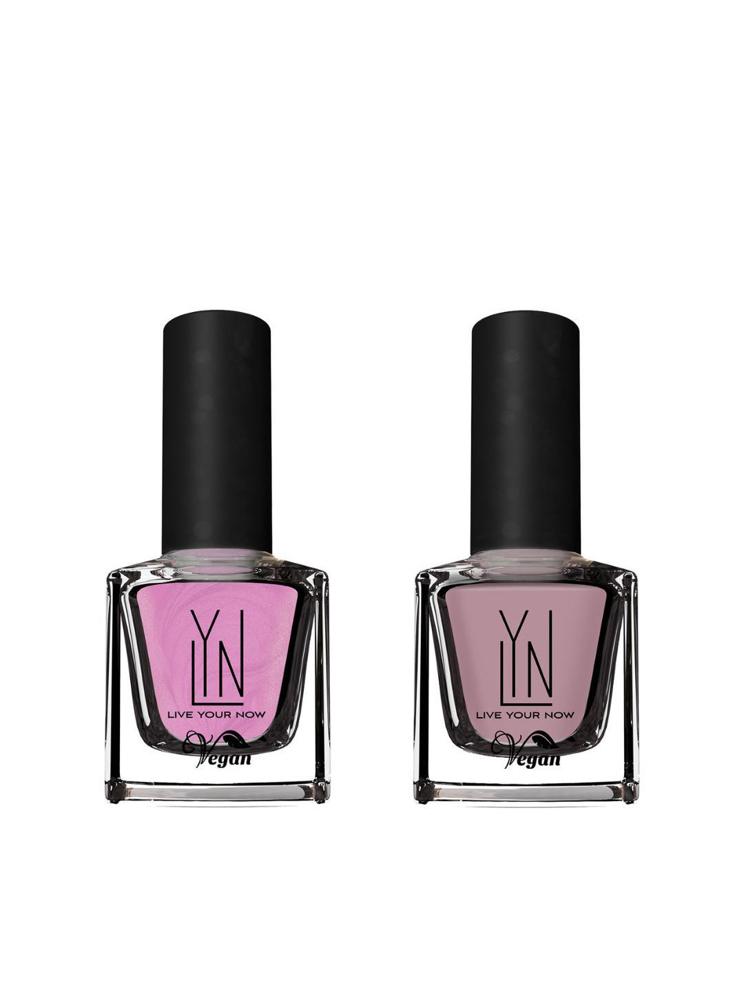 LYN LIVE YOUR NOW Set Of 2 Nail Polish - 8 ml Each - Tickled To Pink & Nude Fantasy