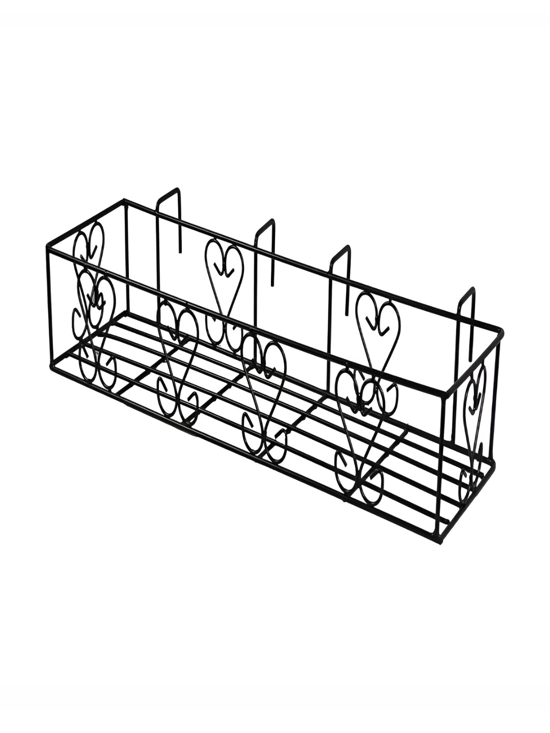 NIYARA Black Rectangular Planter Stand