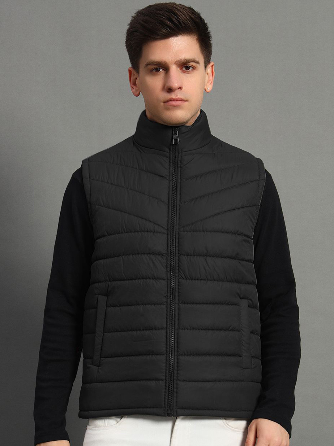 GET GOLF Men Polyester Lightweight Quilted Jacket