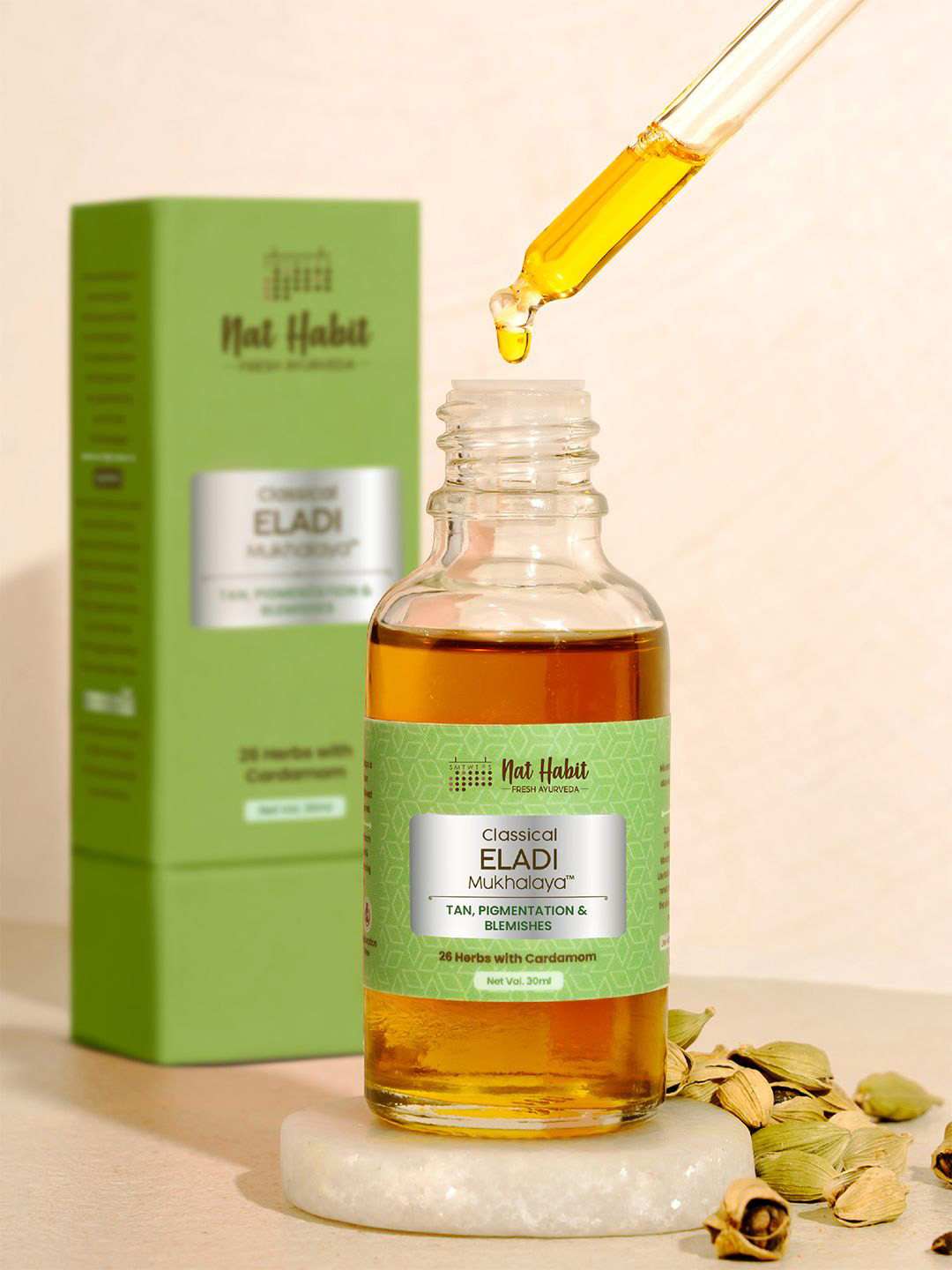Nat Habit Classical Eladi Mukhalaya with 26 Herbs Face Oil - 30ml