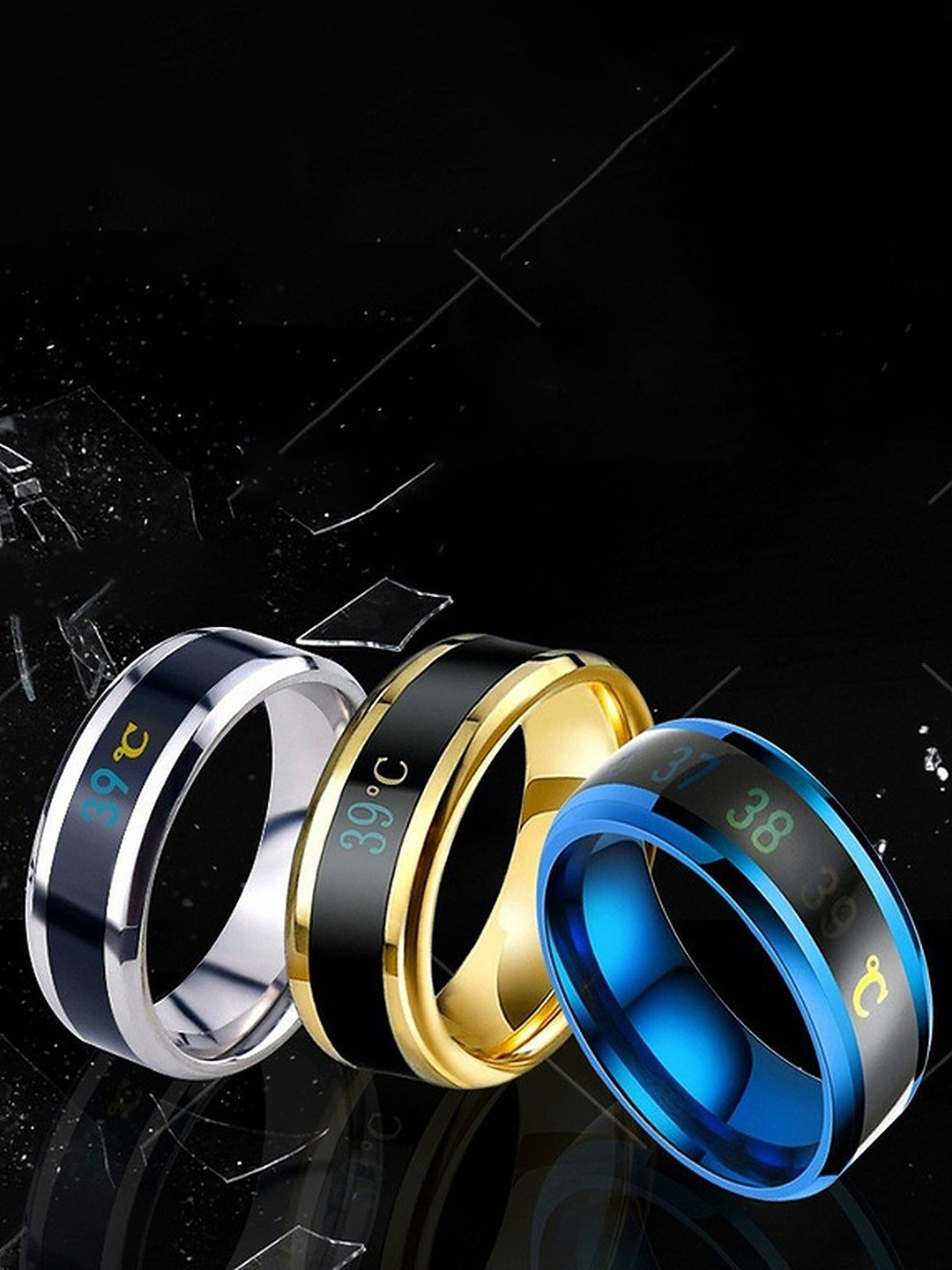 Lila Set Of 4 Body Temperature Band Rings