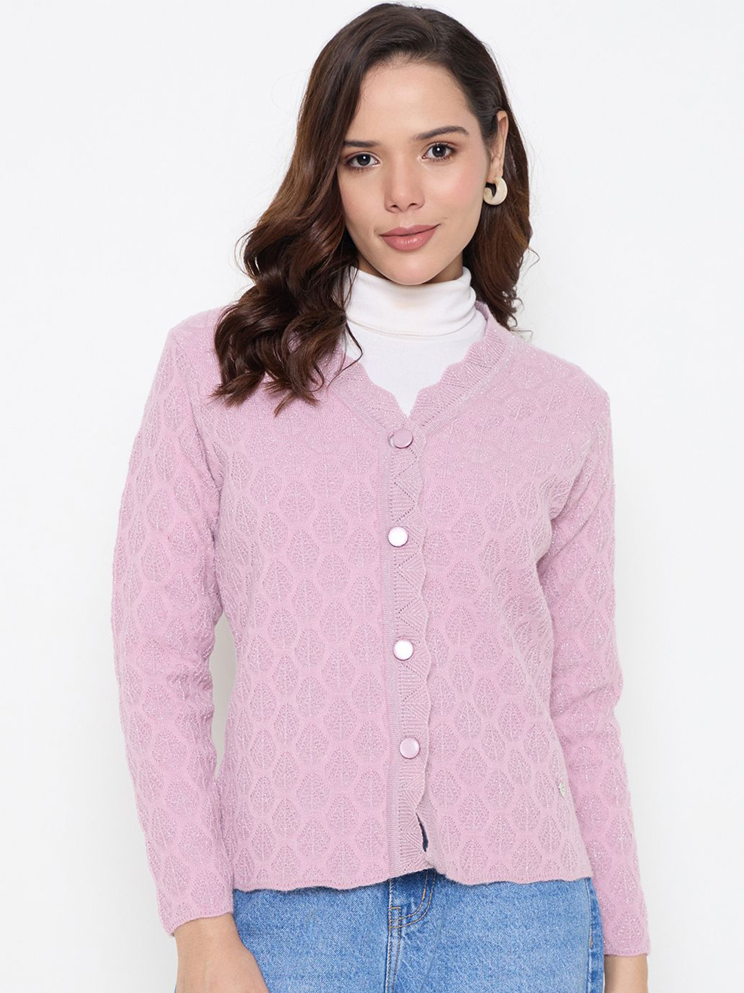 Duke Women Self Design Cardigan Sweaters