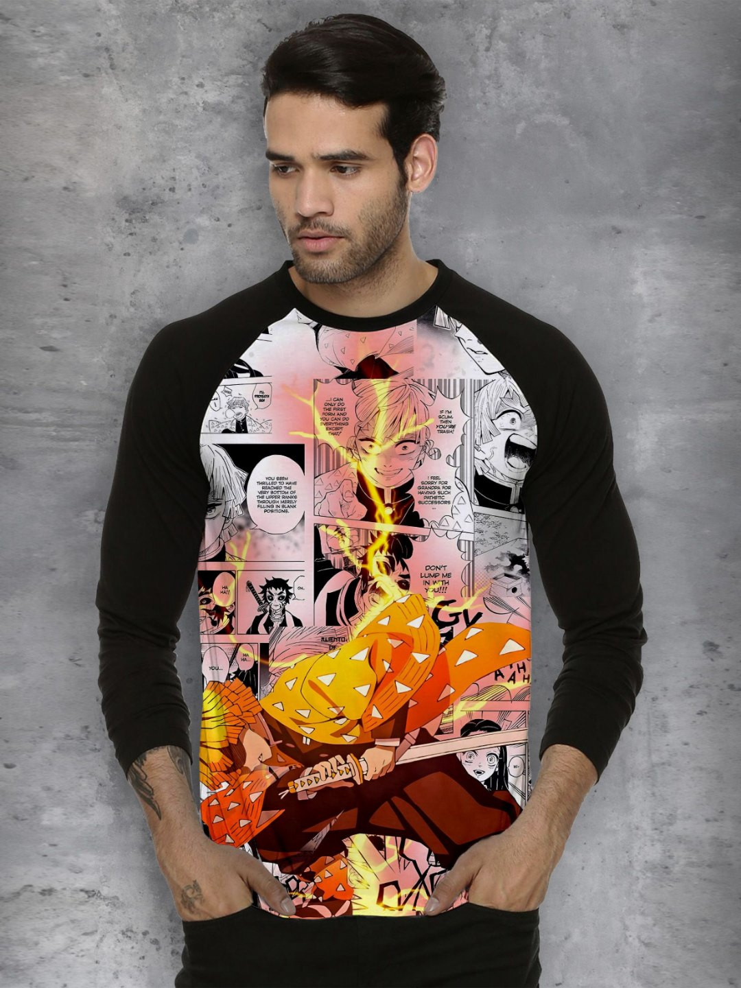 fanideaz Men Printed Raw Edge T-shirt