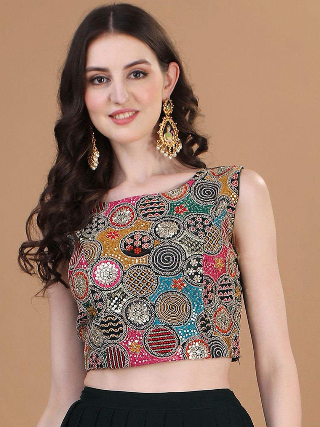 Kinjo Women Embellished Ethnic Saree Blouse