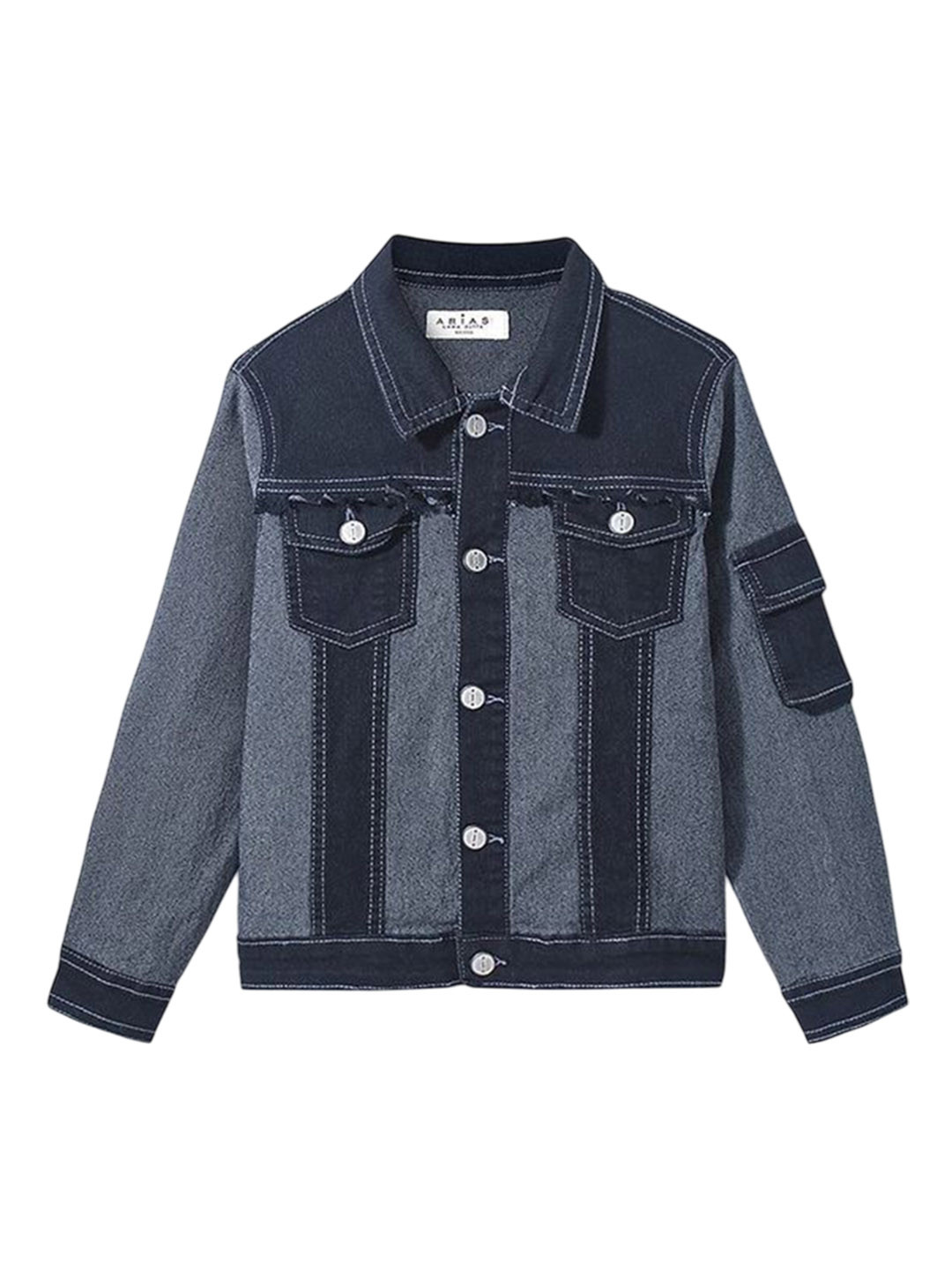 ARIAS By LARA DUTTA Boys Geometric without Denim Jacket with Embroidered