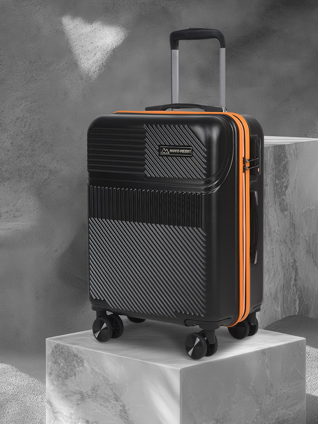 MOVE-MEANT Unisex Textured Hard-Sided Large Trolley Bag