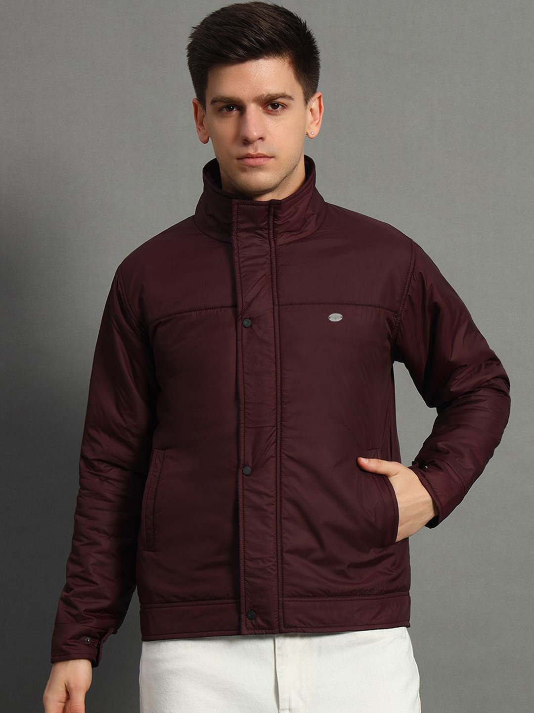 GET GOLF Men Polyester Bomber Jacket