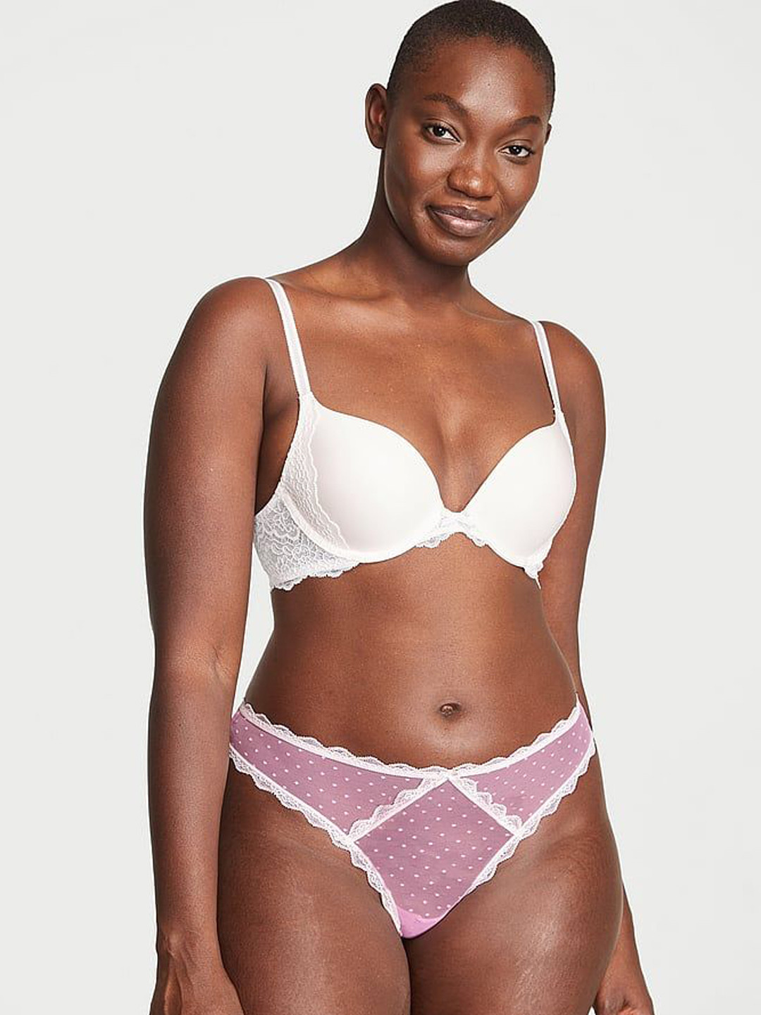 Victoria's Secret Dream Angels Swiss Dot Lace Thong Panty