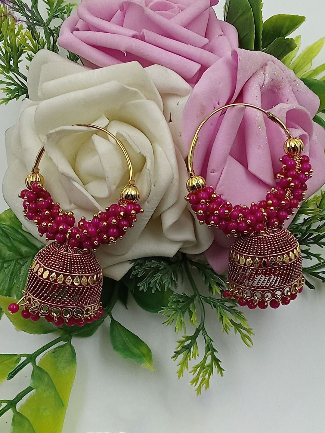 JMBW INTERNATIONAL Contemporary Jhumkas Earrings