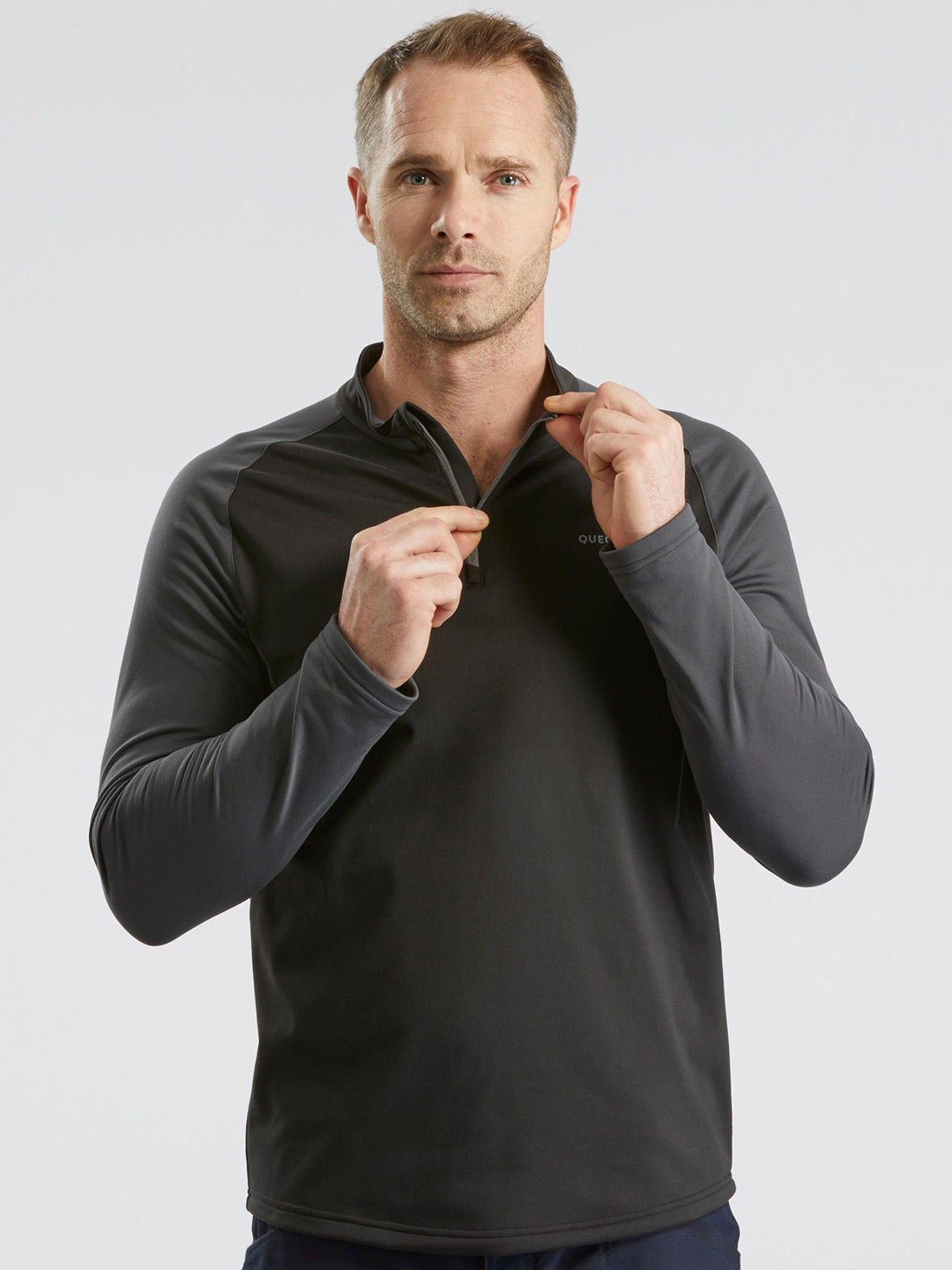 Decathlon QUECHUA - Men Full Sleeve Warm Fleece Lining T-shirt