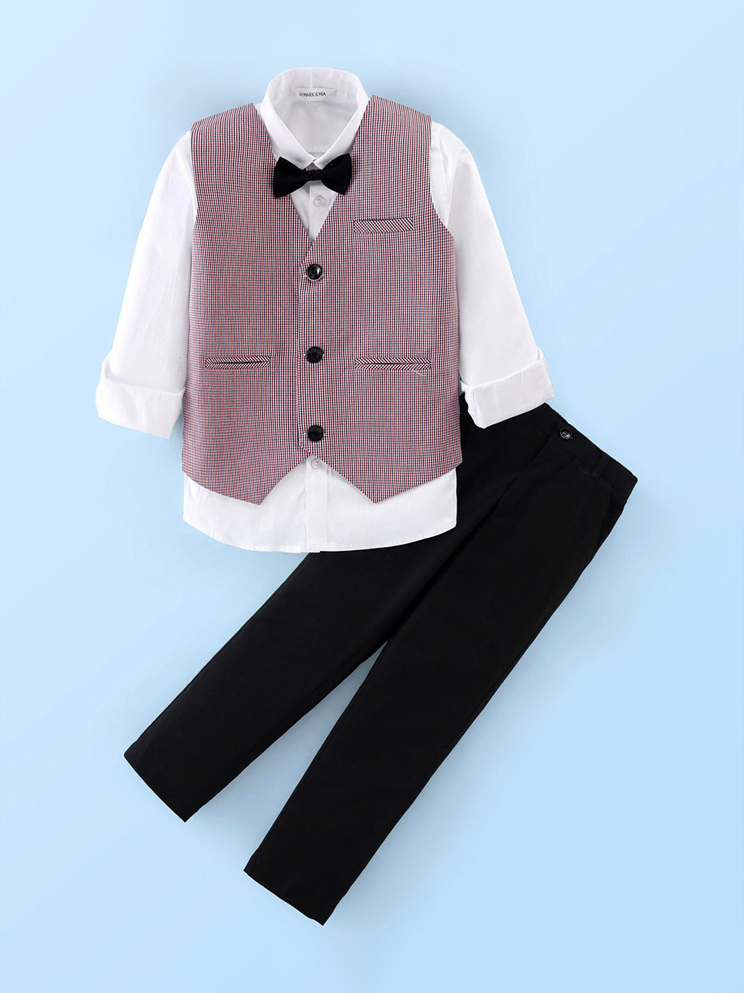Mark & Mia Boys Checked Shirt with Trousers