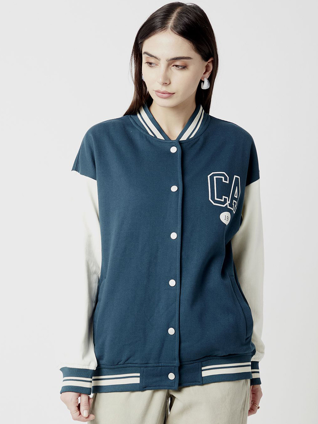 R&B Women Bomber with Embroidered Jacket