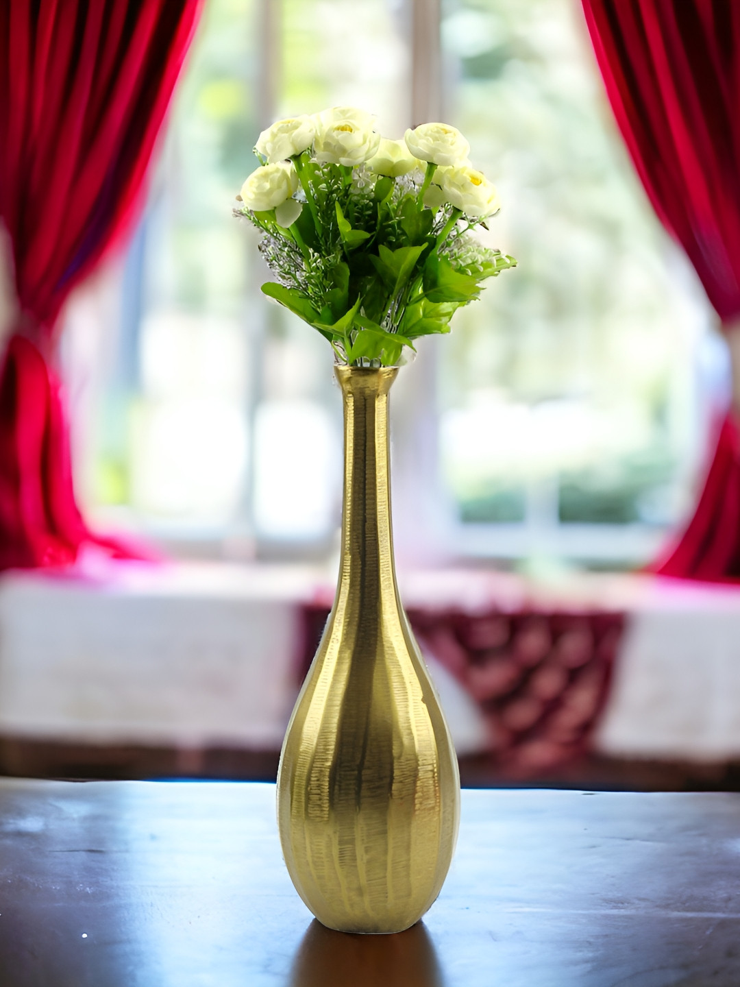 Hind Decor Textured Pot-Shaped Flower Vase