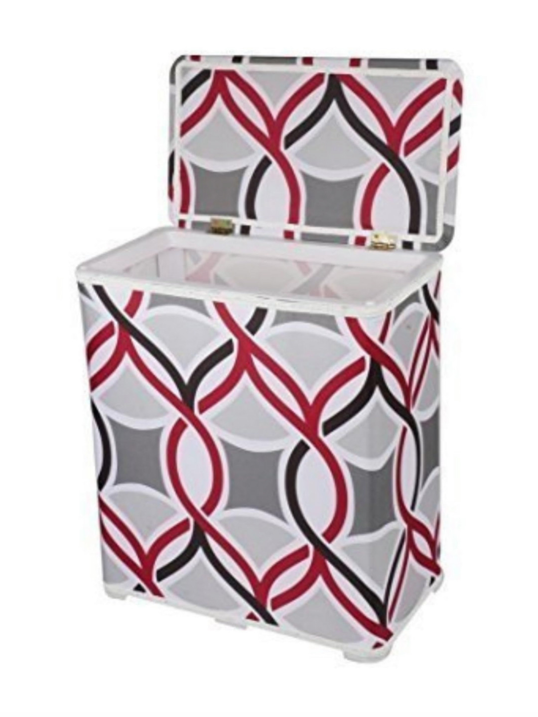 Premsons White & Red Laundry Basket Storage