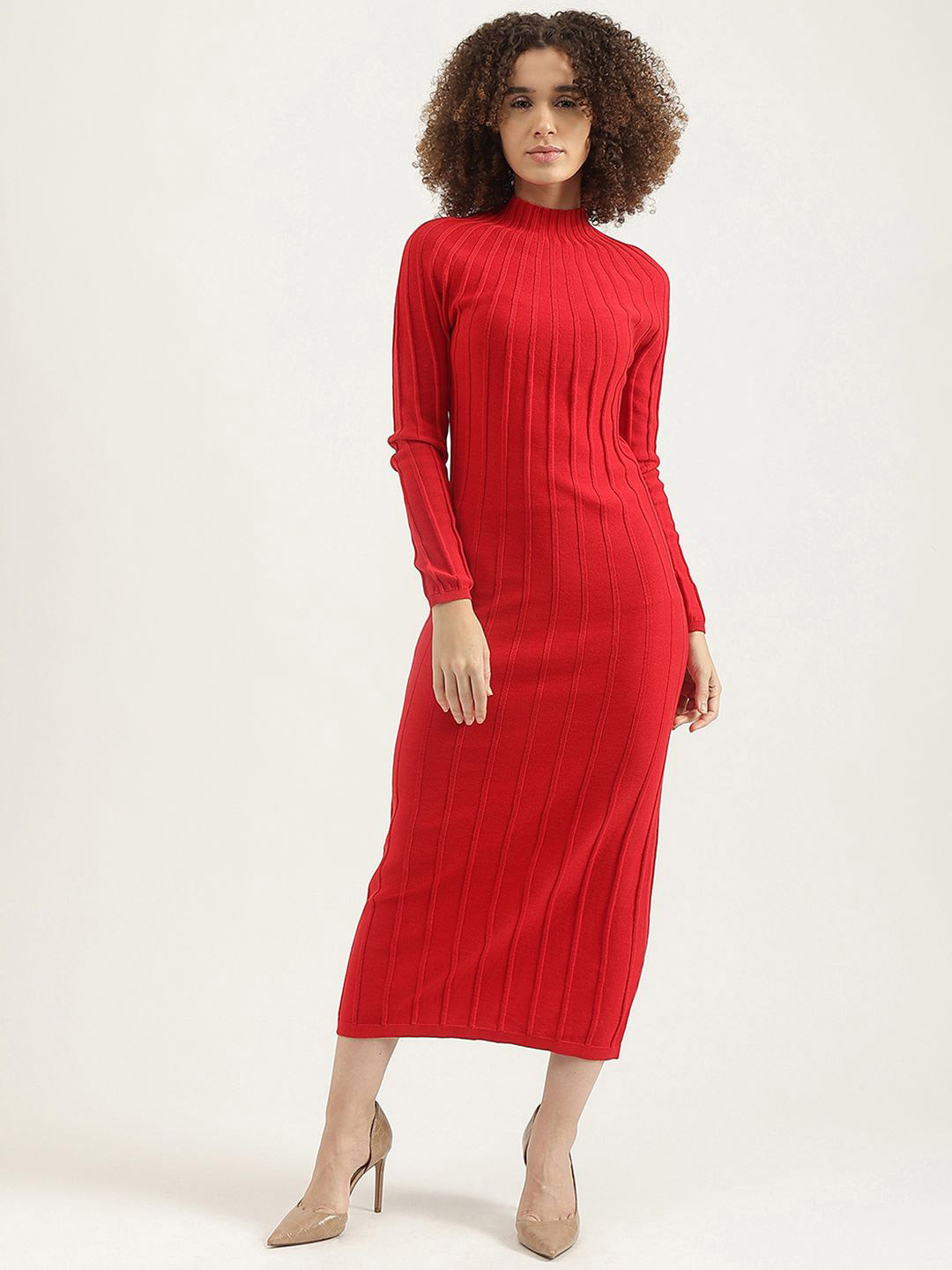 United Colors of Benetton Print Midi Dress