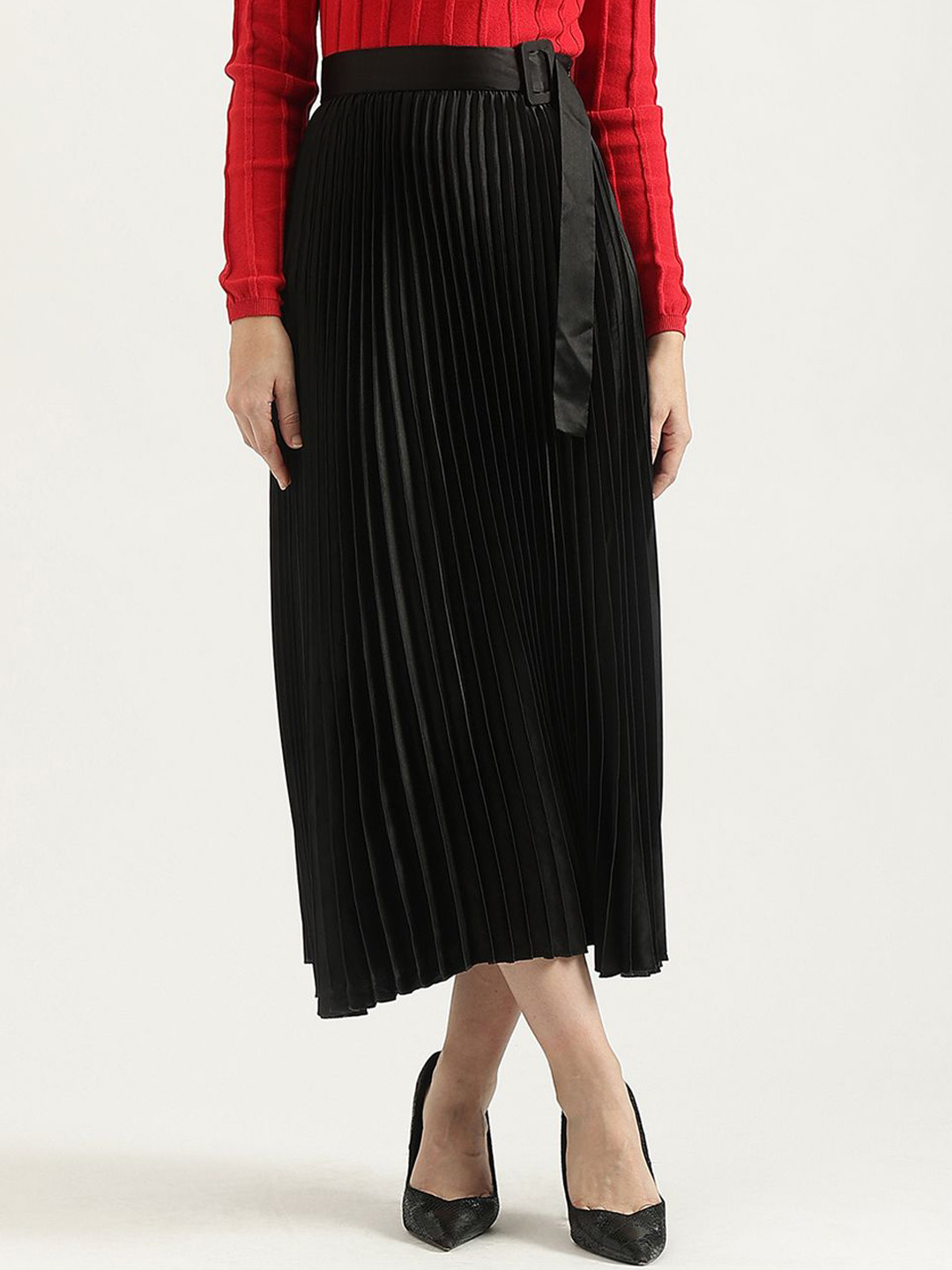 United Colors of Benetton Straight Gathered Maxi Skirt