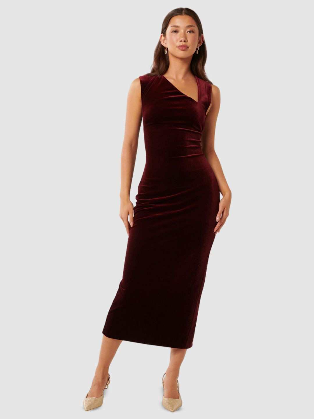 Forever New Velvet Bodycon Maxi Dress
