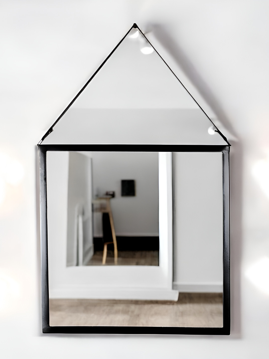 Hind Decor Black Wall Hanging Mirror