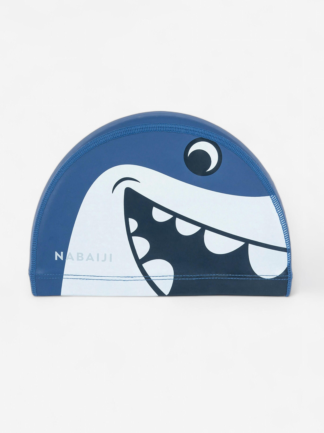 Decathlon Nabaiji Kids Blue Shark Printed Cloth Mesh Swimming Cap