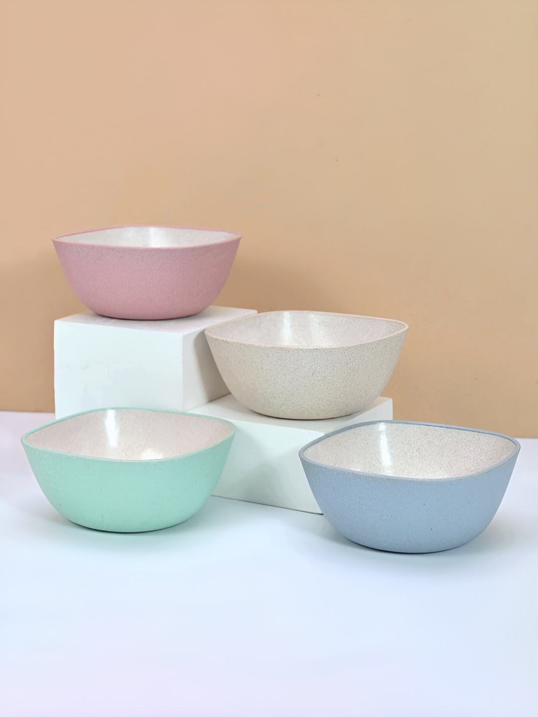 eha Green 2024 4 Pieces Microwave Safe Serving Bowl