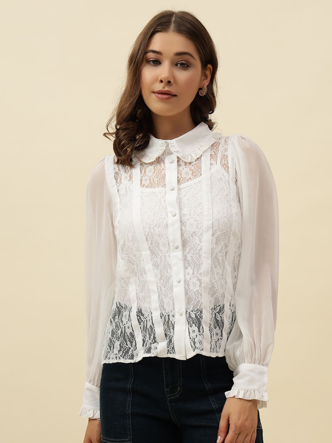Beatnik Women Classic Opaque Casual Shirt