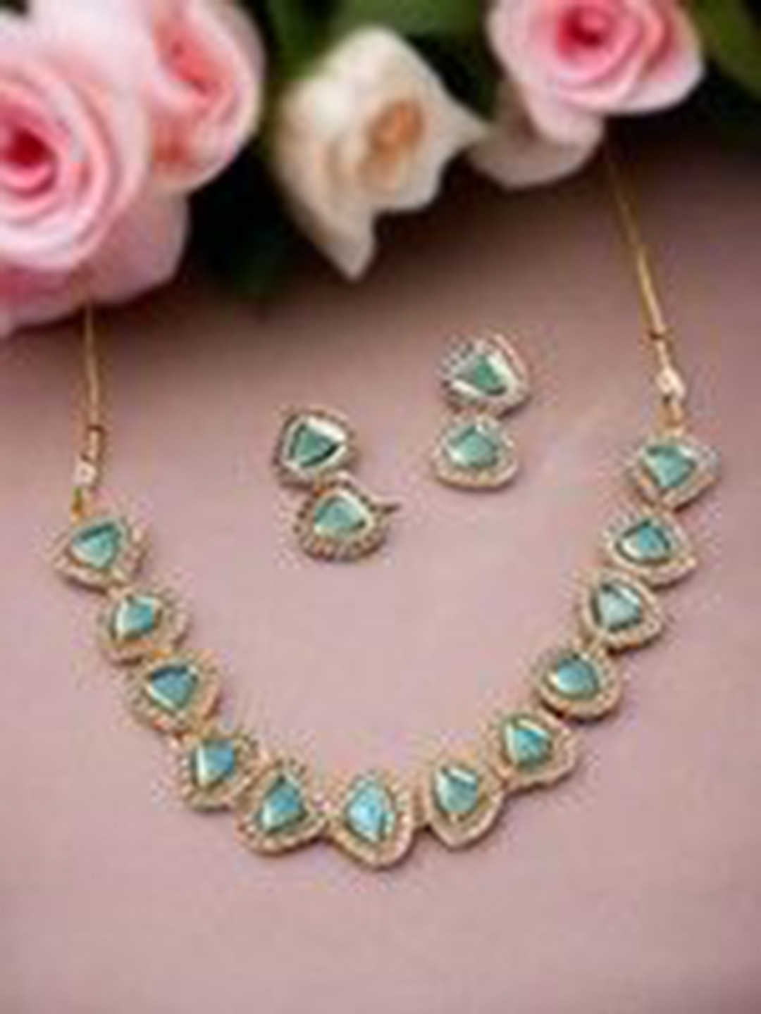 Jazz and Sizzle Gold-Plated Kundan Stone Studded Jewelllery