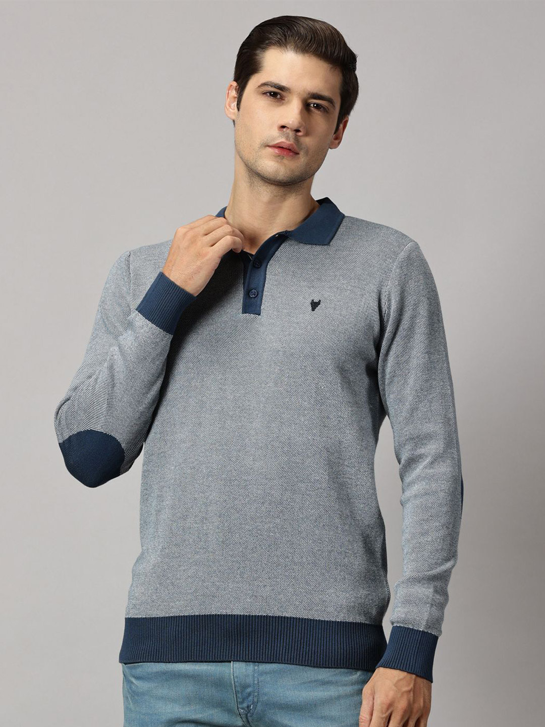 BLACK BUCK Polo Collared Sweater