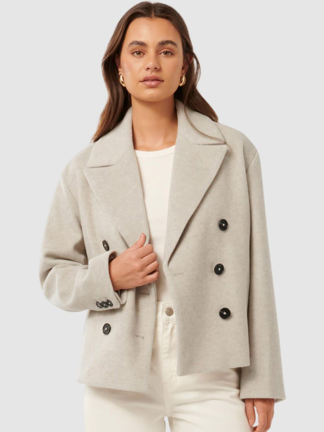 Forever New Khloe Double-Breasted Pea Coat