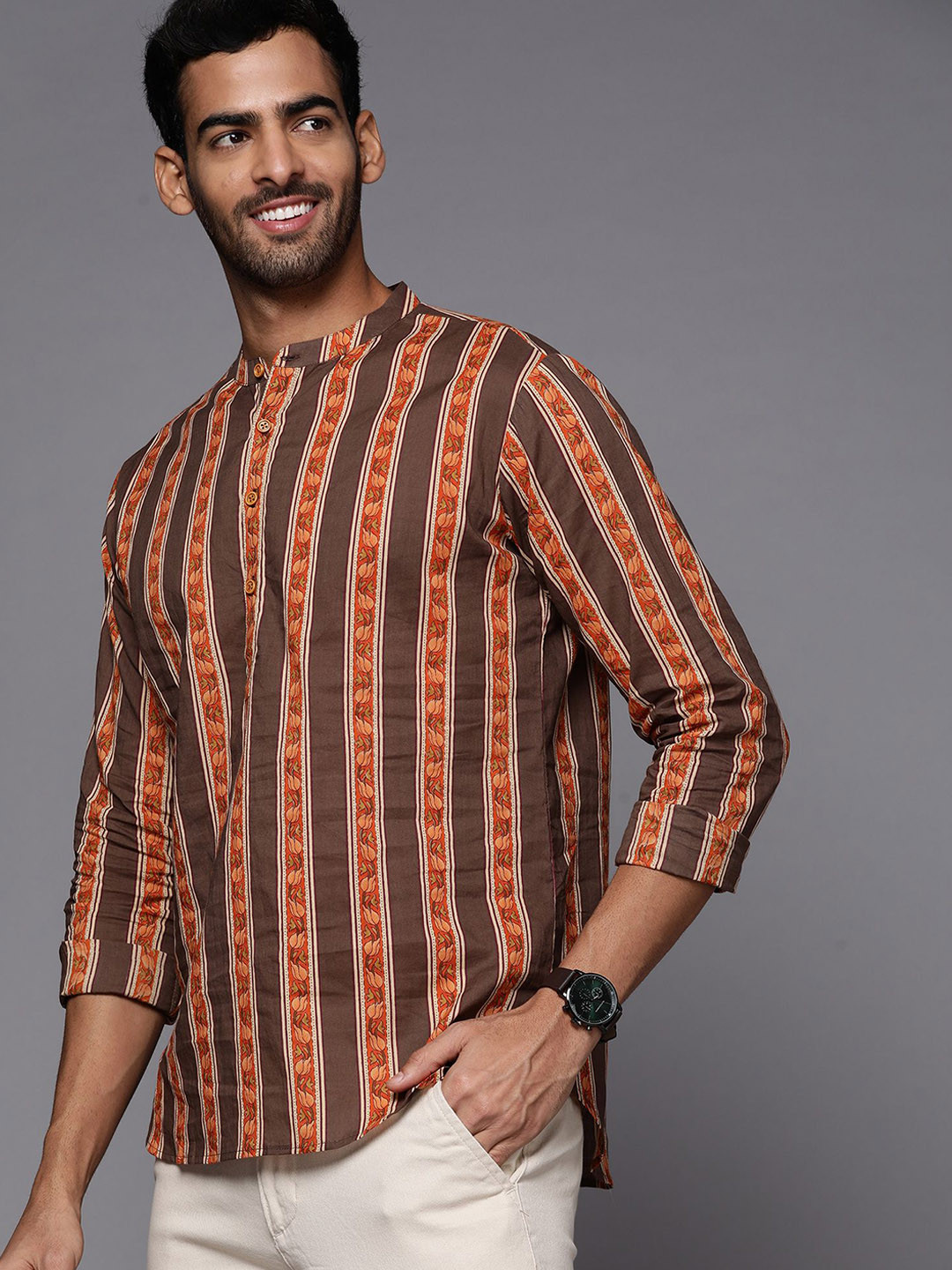Anouk Men Printed Short Kurta