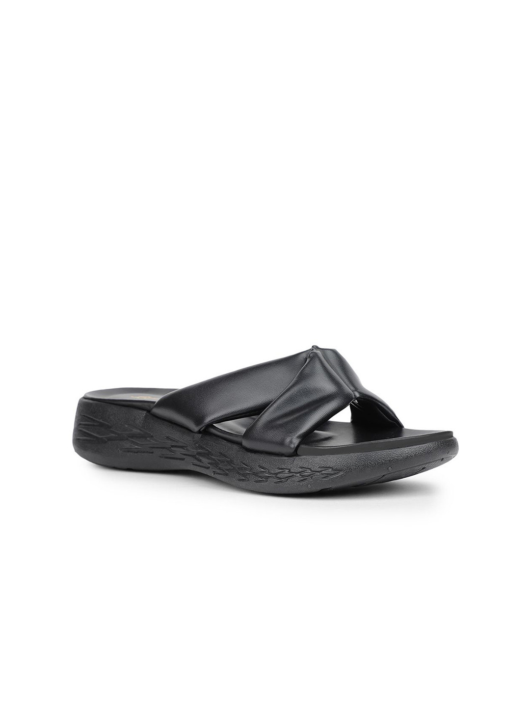 Bata Women Textured Open Round Toe Flats