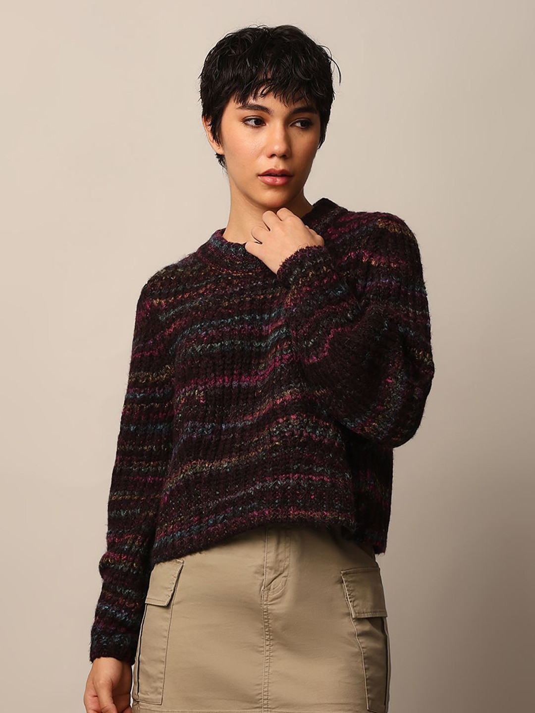ONLY Women Pullover with Fuzzy Detail