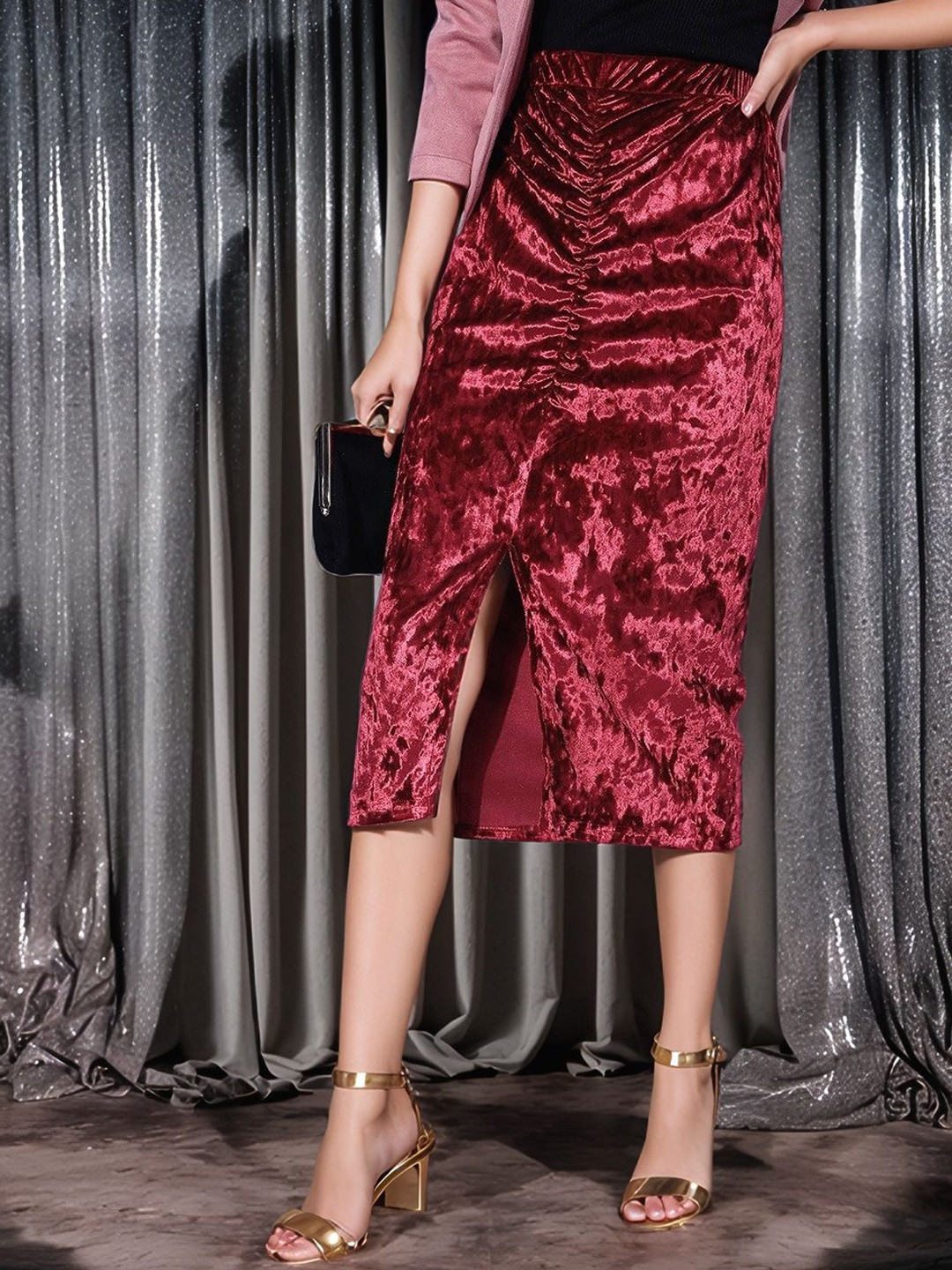 ZYNG Midi Pencil Skirt