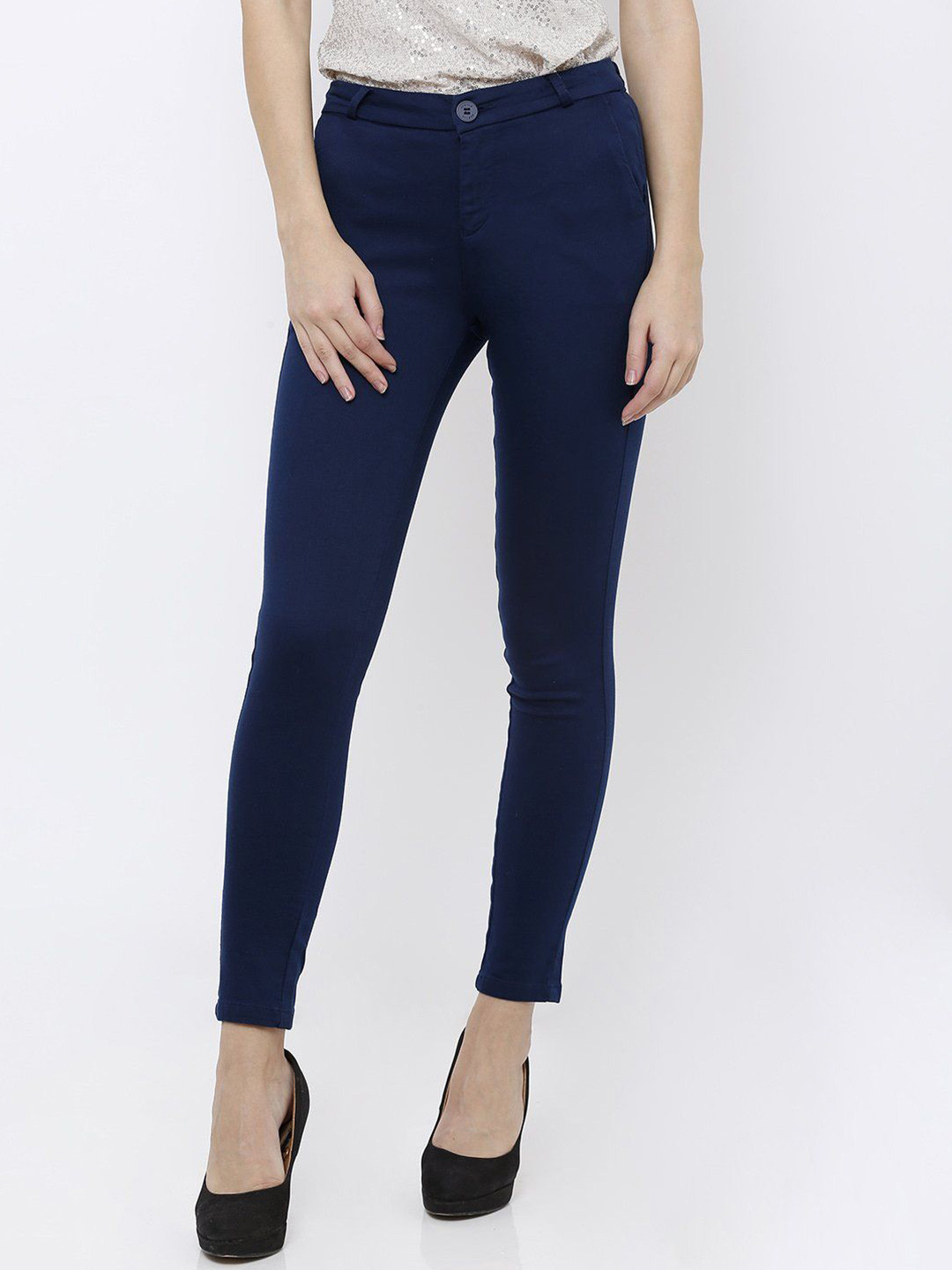 Kraus Jeans Women Skinny Fit Treggings with Zip