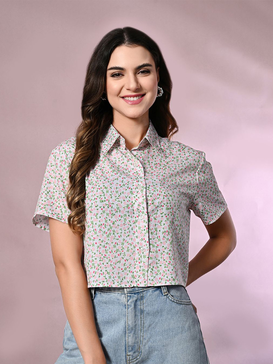 all about you Women Boxy Opaque Printed Party Shirt