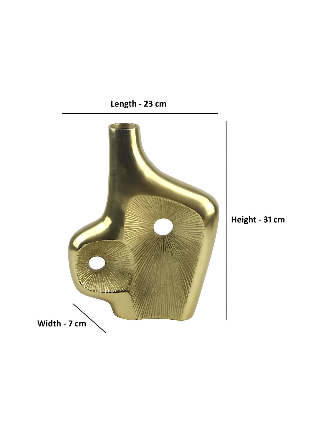 Hind Decor Textured Flower Vase