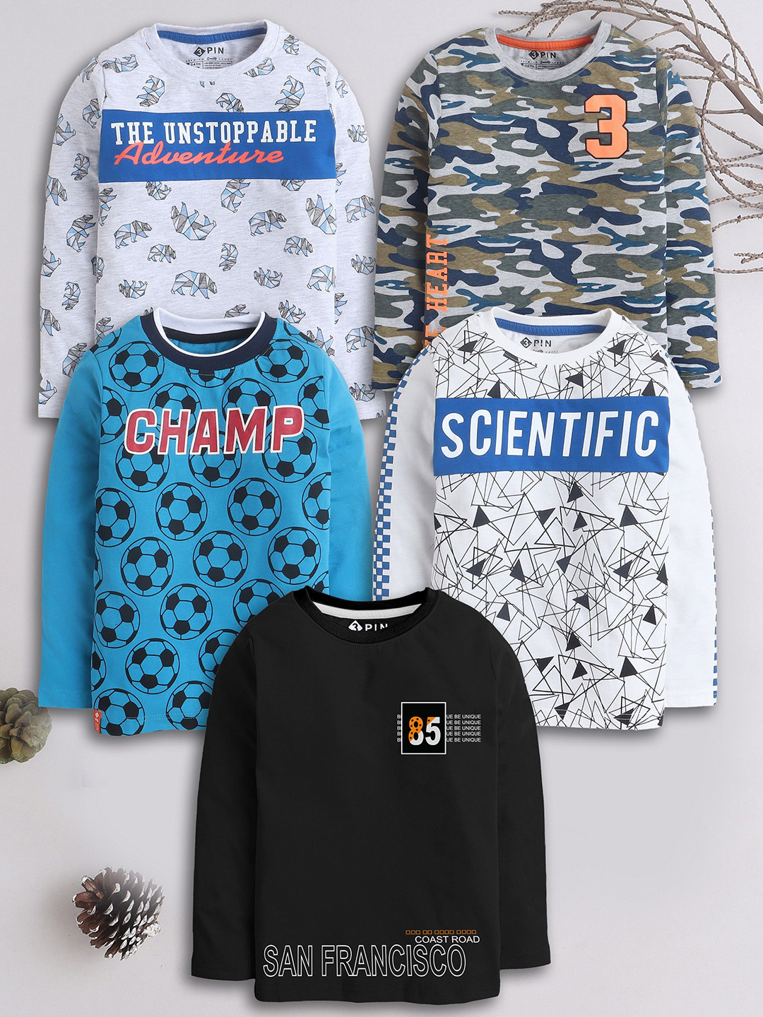 3PIN Boys 5 Printed T-shirt