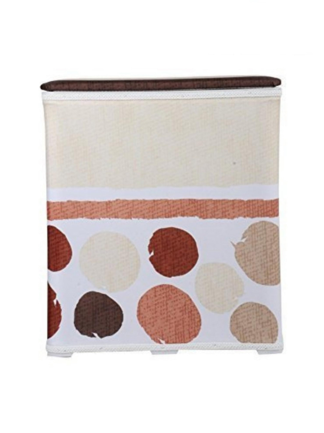 Premsons Brown & Off White Printed Laundry Bag