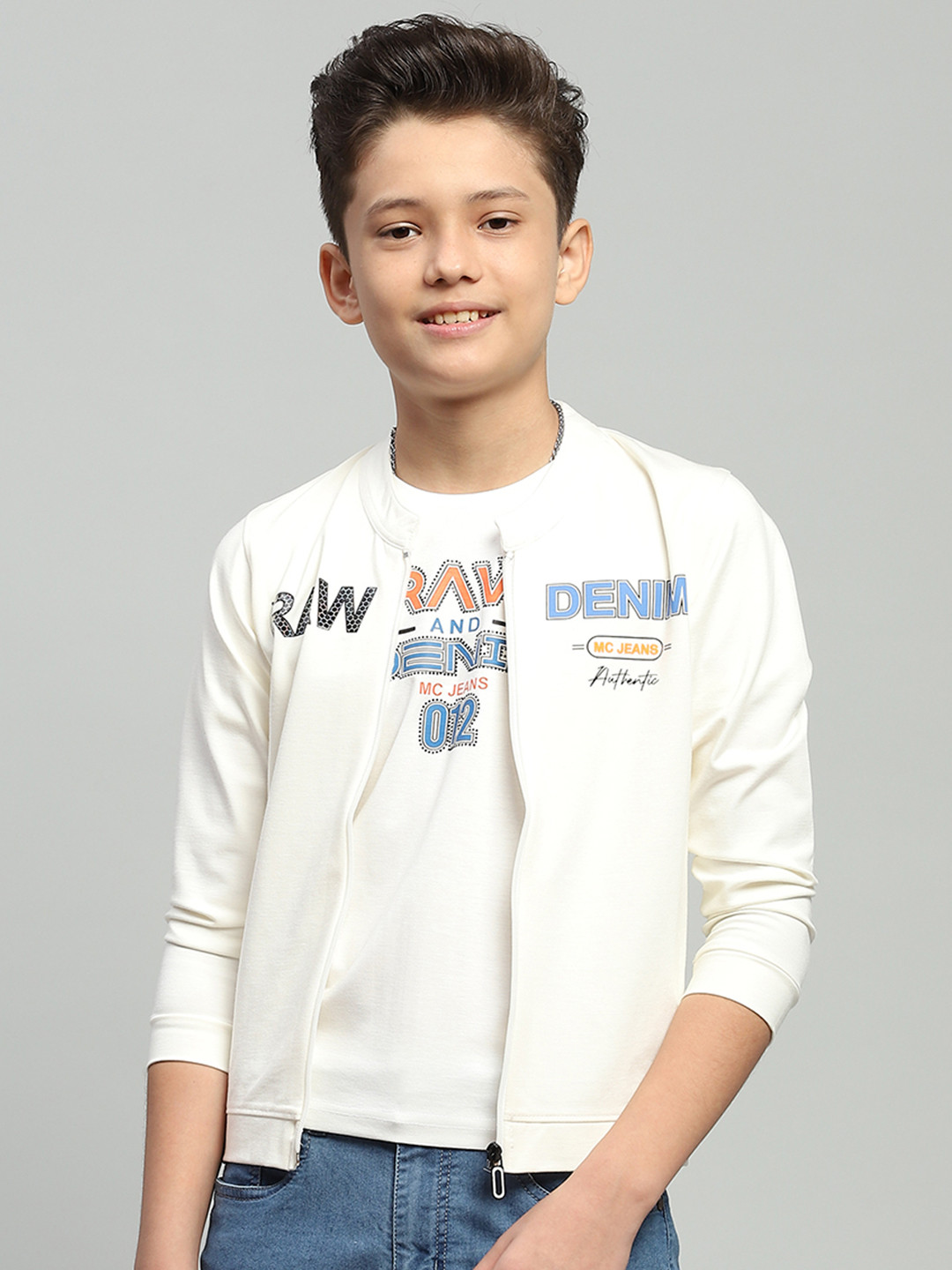 Monte Carlo Boys Typography Detailed Printed Sweatshirt & T-Shirt