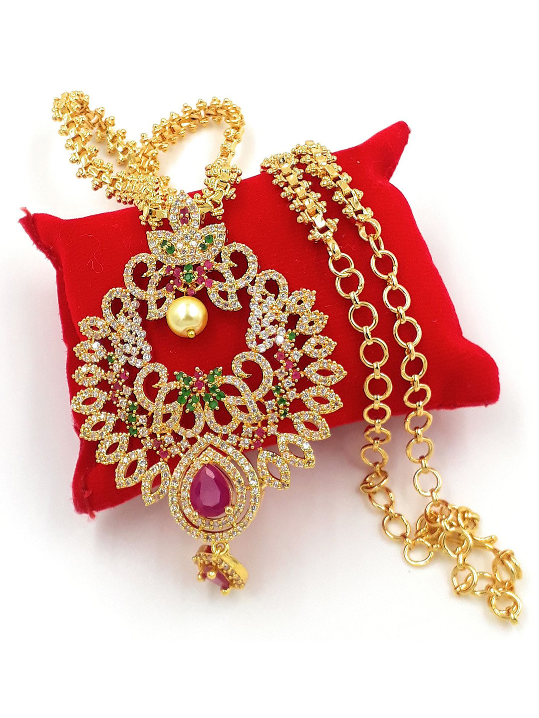Anujeet Fashion Hub Copper Gold-Plated Antique Chain