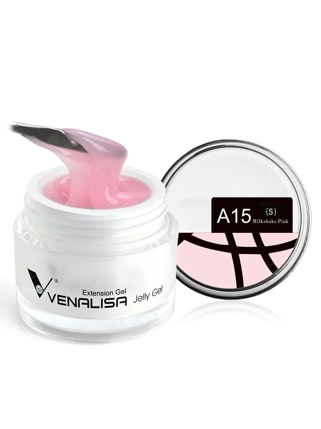 VENALISA UV Sculpture Nail Extension Jelly Builder Gel - 15 ml - Milk Shake Pink A15 (S)